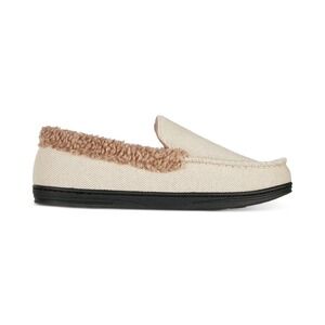 Isotoner Mens Brushed Knit or Plaid Lewis Moccasin Slipper Stone‎ XXL 13-14